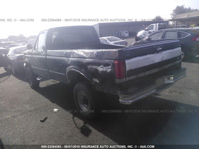 2FTHF26G0TCA62481 - 1996 FORD F250 BLACK photo 3