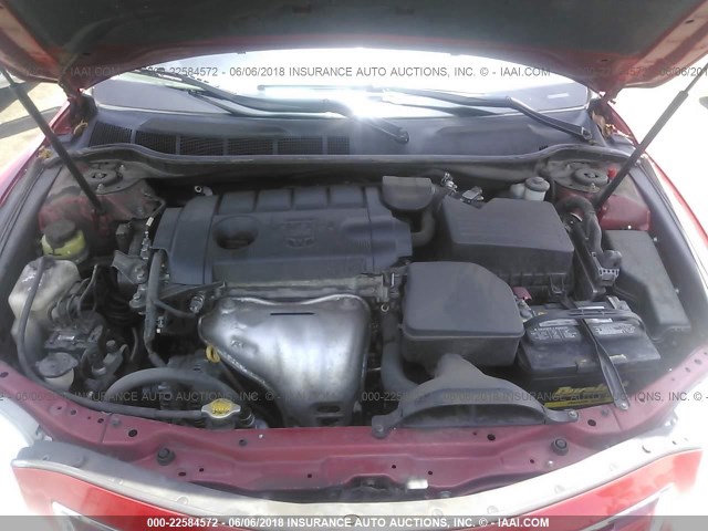 4T1BF3EK3BU659345 - 2011 TOYOTA CAMRY SE/LE/XLE 红色 照片 10