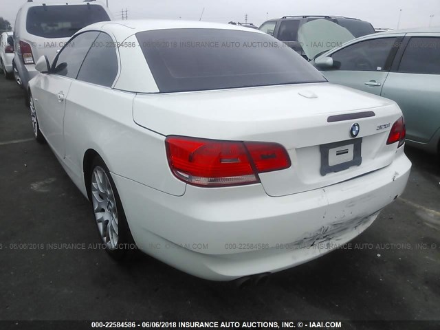 WBAWR33508P153695 - 2008 BMW 328 I SULEV WHITE photo 3