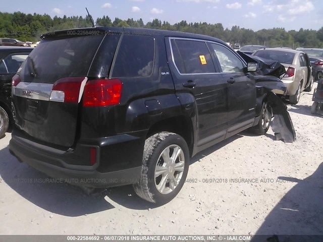 2GKALMEK7H6142737 - 2017 GMC TERRAIN SLE BLACK photo 4