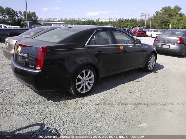 1G6DV57V180162669 - 2008 CADILLAC CTS HI FEATURE V6 BLACK photo 4