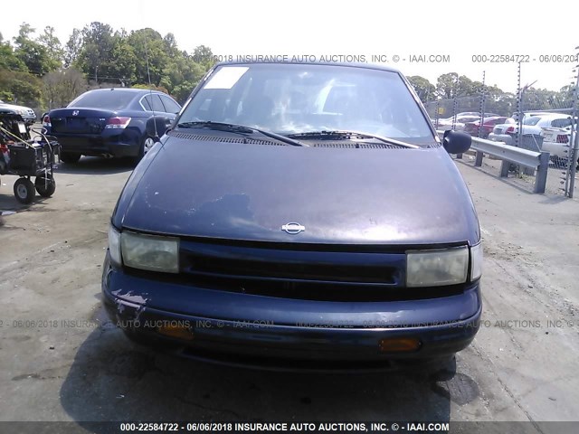 4N2DN11W4PD837345 - 1993 NISSAN QUEST GXE/XE/BASE Dark Blue photo 6