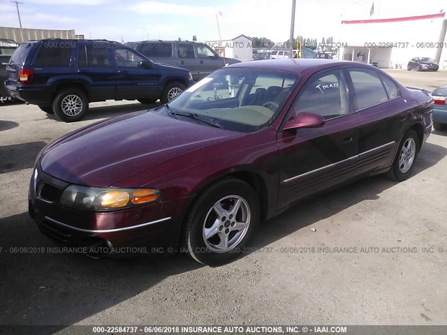 1G2HX54K0Y4227981 - 2000 PONTIAC BONNEVILLE SE BURGUNDY photo 2