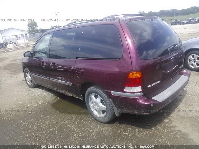 2FMZA524XXBC34765 - 1999 FORD WINDSTAR SE BURGUNDY photo 3