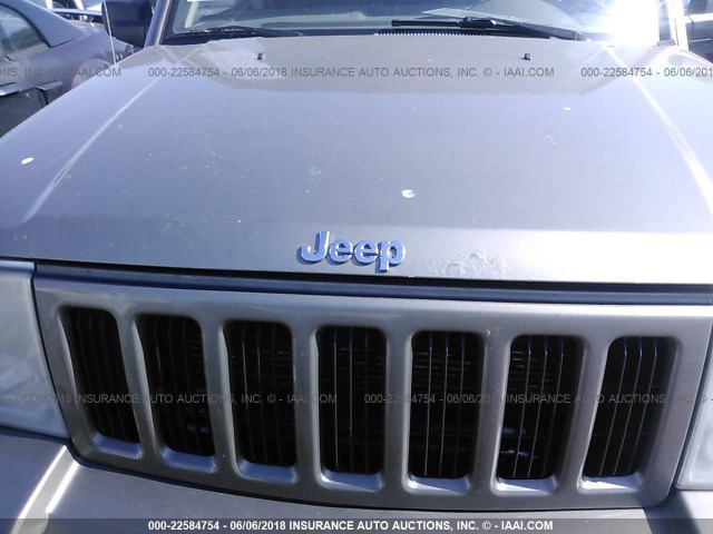 1J8HG48K86C235452 - 2006 JEEP COMMANDER ოქროსფერი ფოტო 6