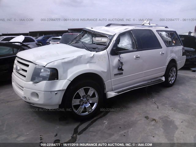 1FMFK19587LA22471 - 2007 FORD EXPEDITION EL LIMITED WHITE photo 2