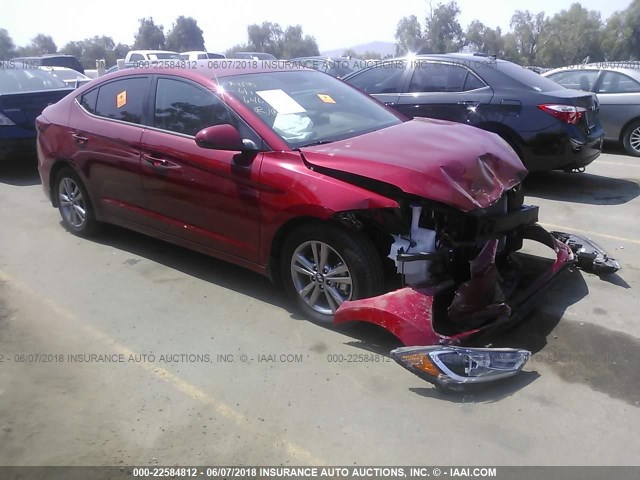 KMHD84LF3JU474905 - 2018 HYUNDAI ELANTRA SEL/VALUE/LIMITED RED photo 1