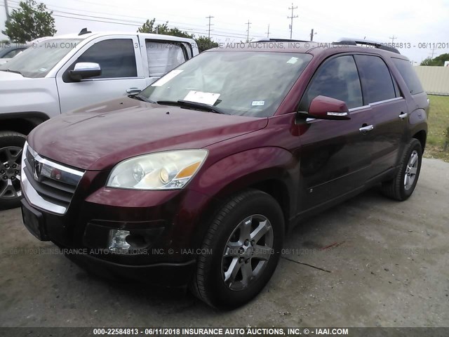 5GZEV237X8J288822 - 2008 SATURN OUTLOOK XR წითელი ფოტო 2