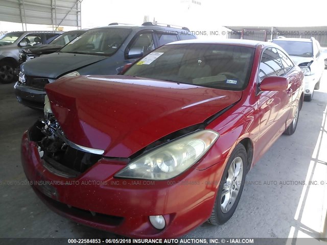 4T1CE38P86U683399 - 2006 TOYOTA CAMRY SOLARA SE/SLE RED photo 2