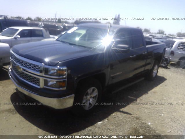 1GCRCREC7EZ257908 - 2014 CHEVROLET SILVERADO C1500 LT BLACK photo 2