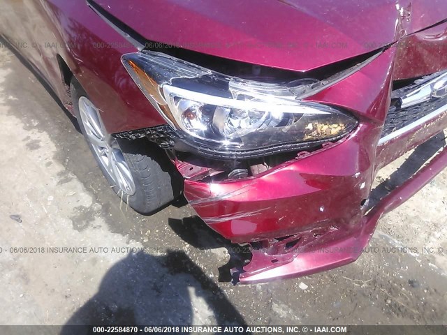 4S3GTAB64H3739556 - 2017 SUBARU IMPREZA PREMIUM RED photo 6