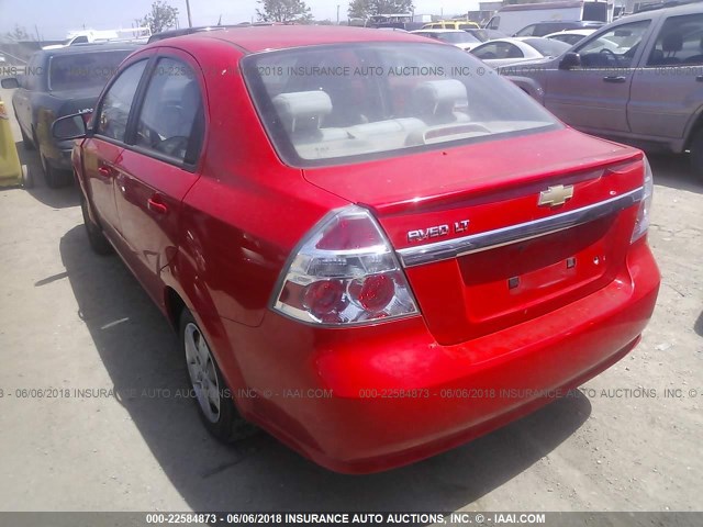 KL1TD5DE7BB159875 - 2011 CHEVROLET AVEO LS/LT RED photo 3