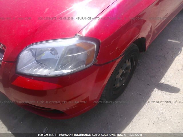 KL1TD5DE7BB159875 - 2011 CHEVROLET AVEO LS/LT 红色 照片 6