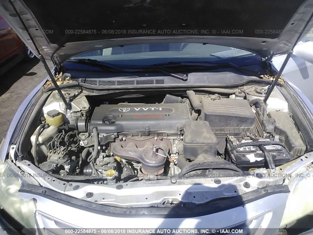 4T4BE46K38R024051 - 2008 TOYOTA CAMRY CE/LE/XLE/SE SILVER photo 10