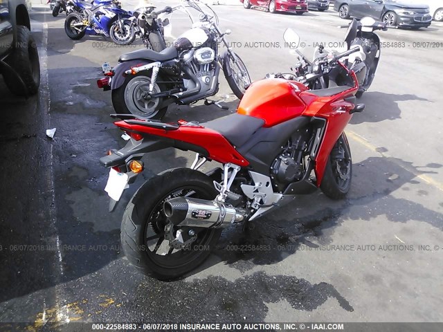 MLHPC4413D5002654 - 2013 HONDA CBR500 R RED photo 4