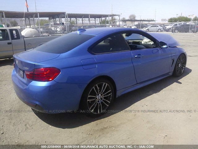 WBA3N3C54FK233008 - 2015 BMW 428 I ლურჯი ფოტო 4