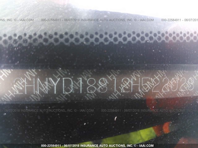 2HNYD18812H522023 - 2002 ACURA MDX TOURING BLACK photo 9