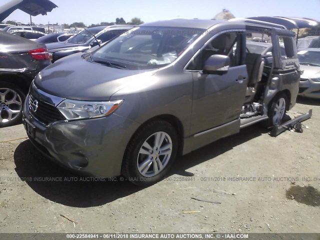 JN8AE2KP8E9101905 - 2014 NISSAN QUEST S/SV/SL/LE GRAY photo 2