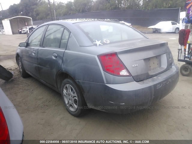 1G8AJ52F64Z230752 - 2004 SATURN ION LEVEL 2 GRAY photo 3