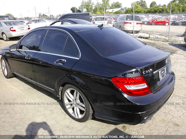 WDDGF8BB8CR236959 - 2012 MERCEDES-BENZ C 300 4MATIC BLACK photo 3