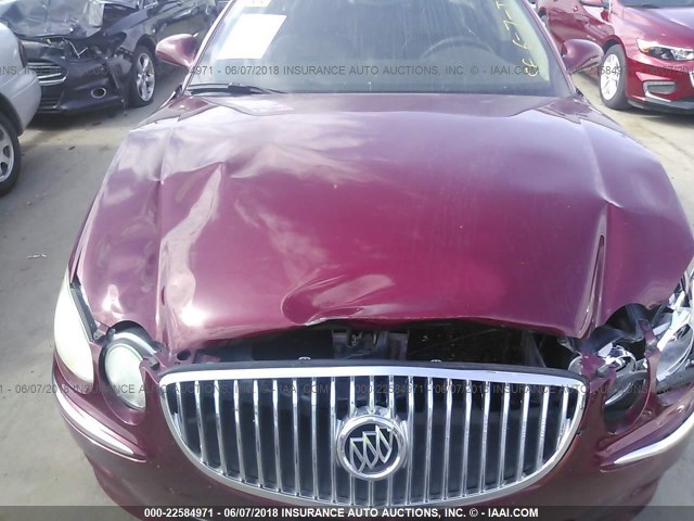 2G4WN58C681161942 - 2008 BUICK LACROSSE SUPER SERIES RED photo 10