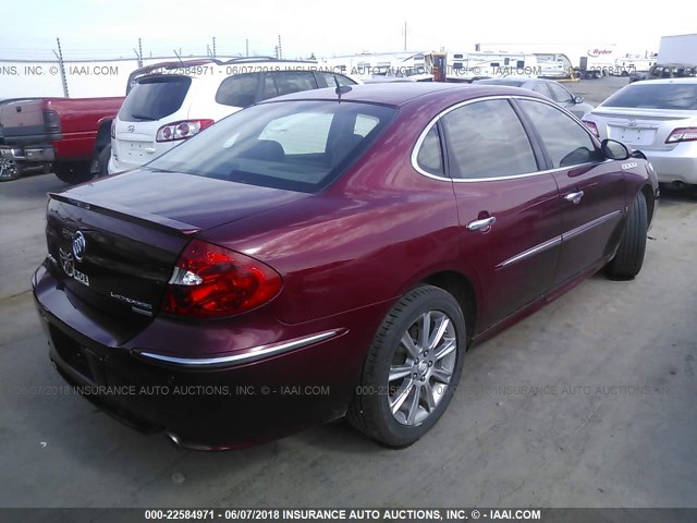 2G4WN58C681161942 - 2008 BUICK LACROSSE SUPER SERIES RED photo 4