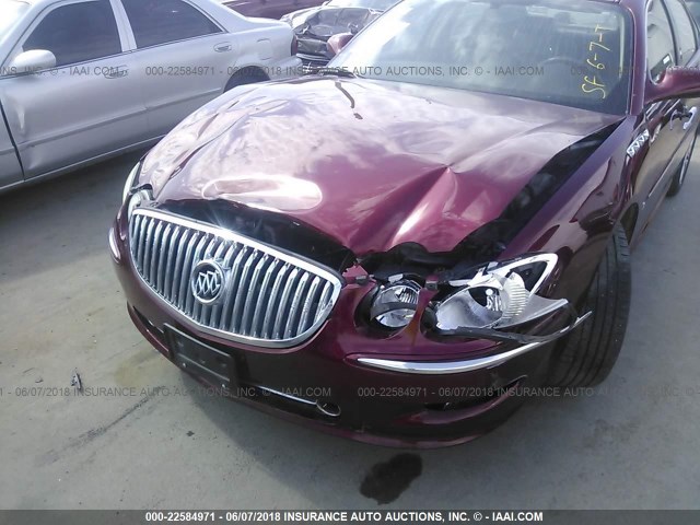 2G4WN58C681161942 - 2008 BUICK LACROSSE SUPER SERIES RED photo 6