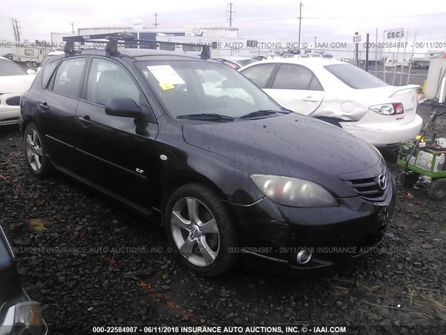 JM1BK144461421129 - 2006 MAZDA 3 HATCHBACK BLACK photo 1