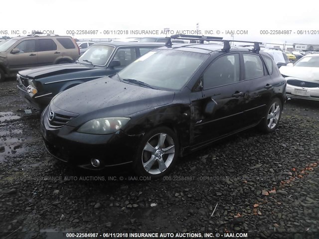 JM1BK144461421129 - 2006 MAZDA 3 HATCHBACK BLACK photo 2