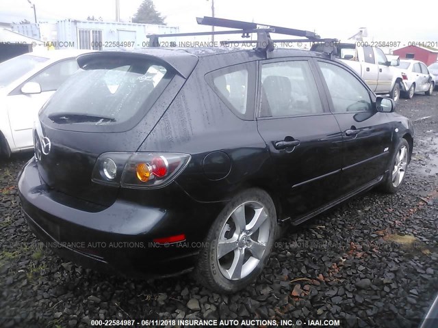 JM1BK144461421129 - 2006 MAZDA 3 HATCHBACK BLACK photo 4