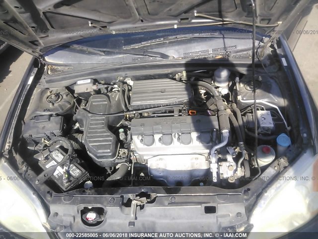 1HGEM229X3L062270 - 2003 HONDA CIVIC EX BLACK photo 10