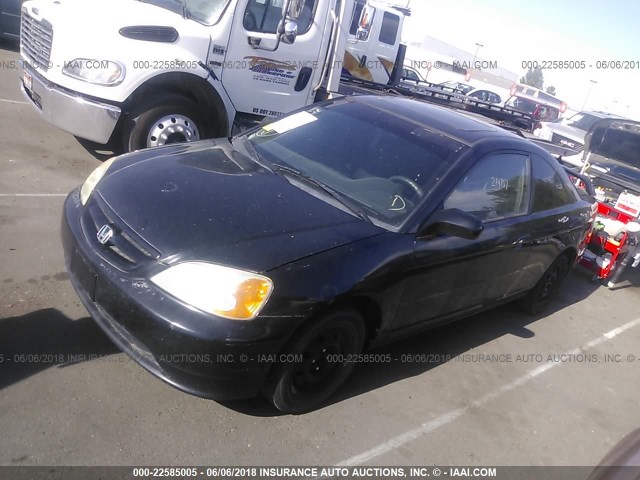 1HGEM229X3L062270 - 2003 HONDA CIVIC EX BLACK photo 2
