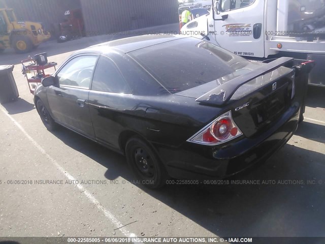 1HGEM229X3L062270 - 2003 HONDA CIVIC EX BLACK photo 3