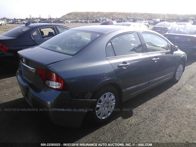 2HGFA16329H329680 - 2009 HONDA CIVIC VP GRAY photo 4