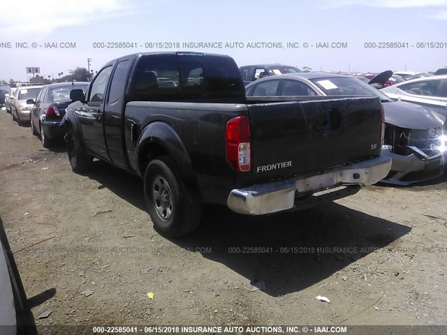 1N6BD06T78C404015 - 2008 NISSAN FRONTIER KING CAB XE/KING CAB SE BLACK photo 3