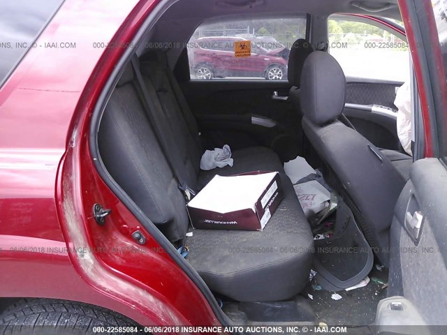 KNDJF723677303885 - 2007 KIA SPORTAGE EX/LX RED photo 8