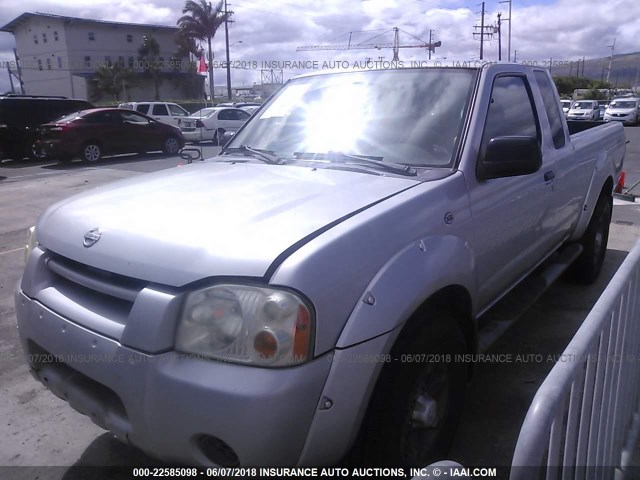 1N6ED26T03C442087 - 2003 NISSAN FRONTIER KING CAB XE/KING CAB SE SILVER photo 2