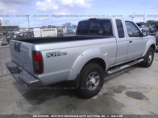 1N6ED26T03C442087 - 2003 NISSAN FRONTIER KING CAB XE/KING CAB SE SILVER photo 4