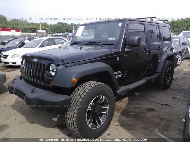 1C4BJWDG4DL515703 - 2013 JEEP WRANGLER UNLIMITE SPORT BLACK photo 2