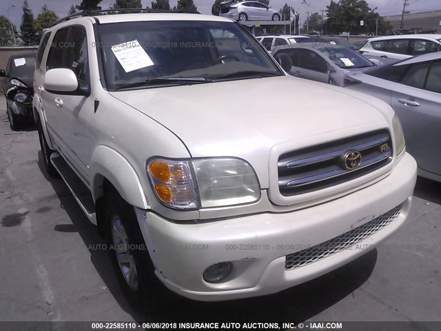 5TDBT48A83S151206 - 2003 TOYOTA SEQUOIA LIMITED WHITE photo 1