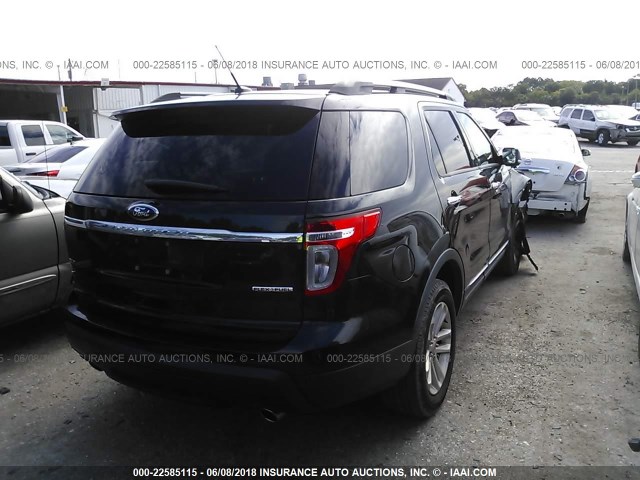 1FM5K7D81EGB99501 - 2014 FORD EXPLORER XLT BLACK photo 4