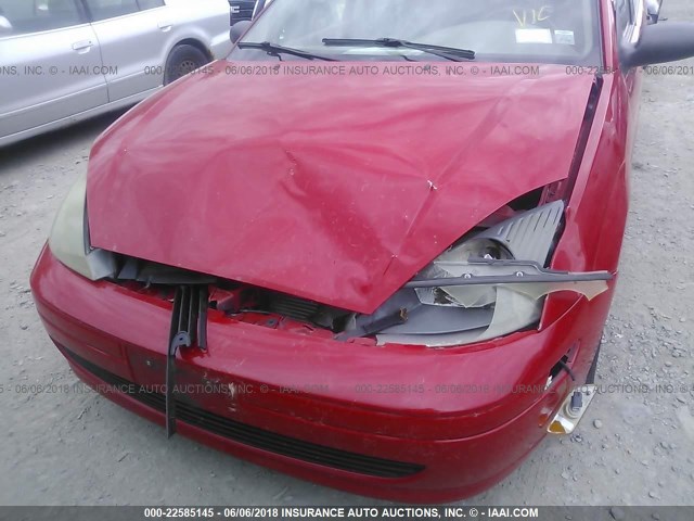 1FAFP34384W111187 - 2004 FORD FOCUS SE COMFORT/SE SPORT RED photo 6