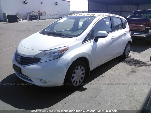 3N1CE2CP4EL430727 - 2014 NISSAN VERSA NOTE S/S PLUS/SV/SL WHITE photo 2