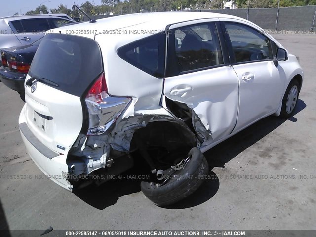 3N1CE2CP4EL430727 - 2014 NISSAN VERSA NOTE S/S PLUS/SV/SL WHITE photo 4