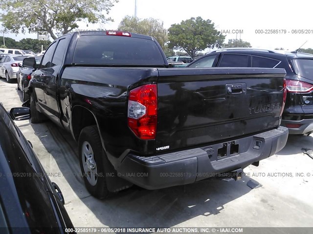 5TFRU5F17EX032399 - 2014 TOYOTA TUNDRA DOUBLE CAB SR/SR5 BLACK photo 3