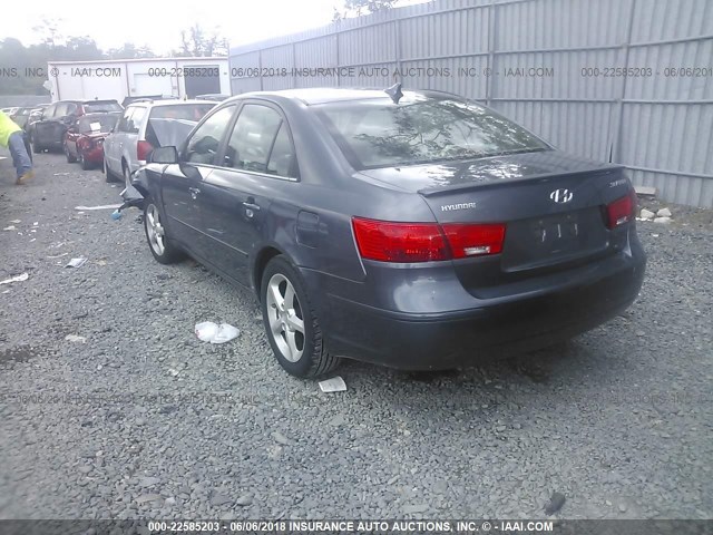 5NPEU46C89H510521 - 2009 HYUNDAI SONATA SE/LIMITED BLUE photo 3