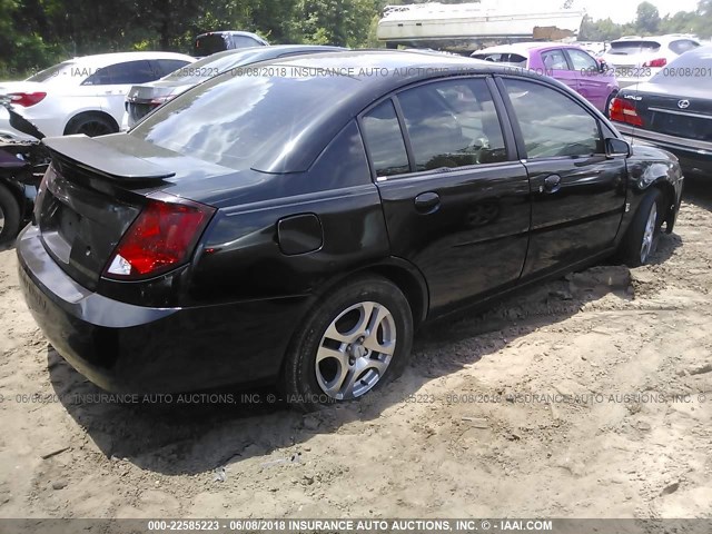 1G8AL52F14Z113381 - 2004 SATURN ION LEVEL 3 BLACK photo 4