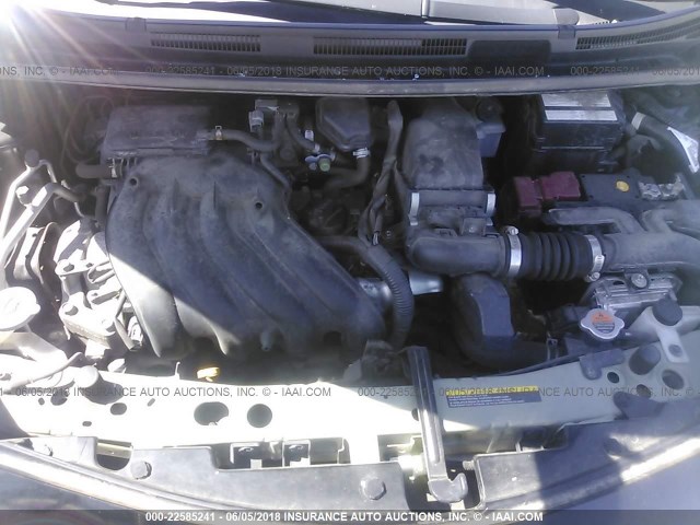 3N1CE2CP0EL432619 - 2014 NISSAN VERSA NOTE S/S PLUS/SV/SL BLACK photo 10