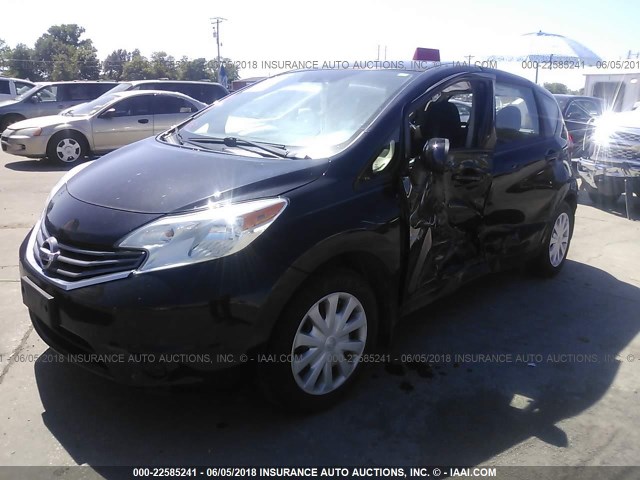 3N1CE2CP0EL432619 - 2014 NISSAN VERSA NOTE S/S PLUS/SV/SL BLACK photo 2