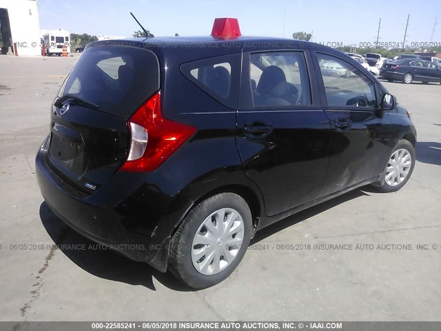 3N1CE2CP0EL432619 - 2014 NISSAN VERSA NOTE S/S PLUS/SV/SL BLACK photo 4